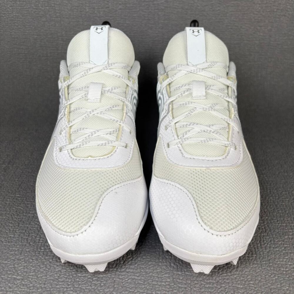 Under Armour Glyde RM 3022076-100 Size Women`s 7 White Grey Softball Cleats - Picture 2 of 8
